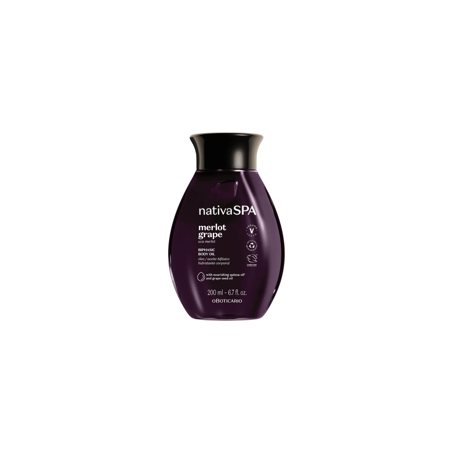 Óleo Hidratante Desodorante Corporal Nativa Spa Uva Merlot 200ml