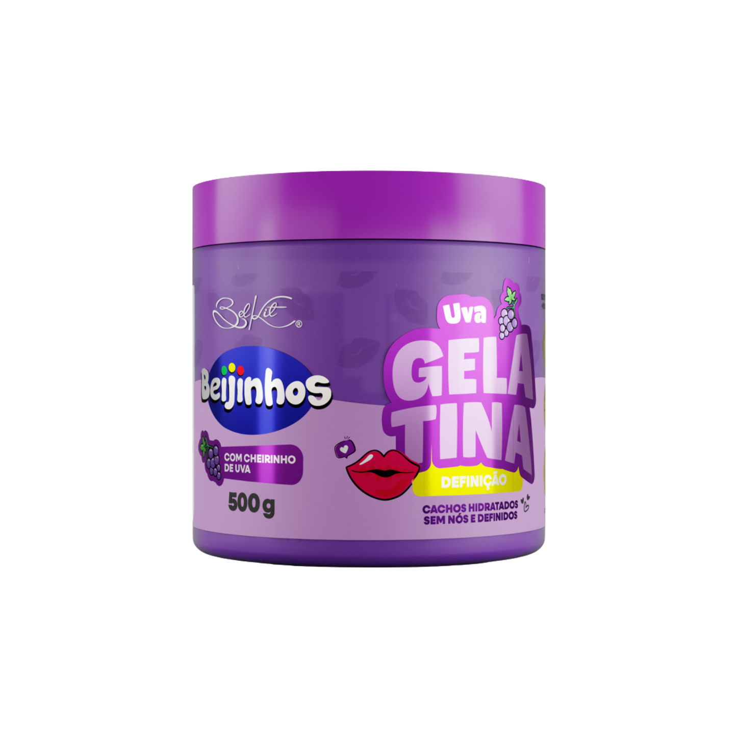 Gelatina Capilar Beijinhos Uva 500g