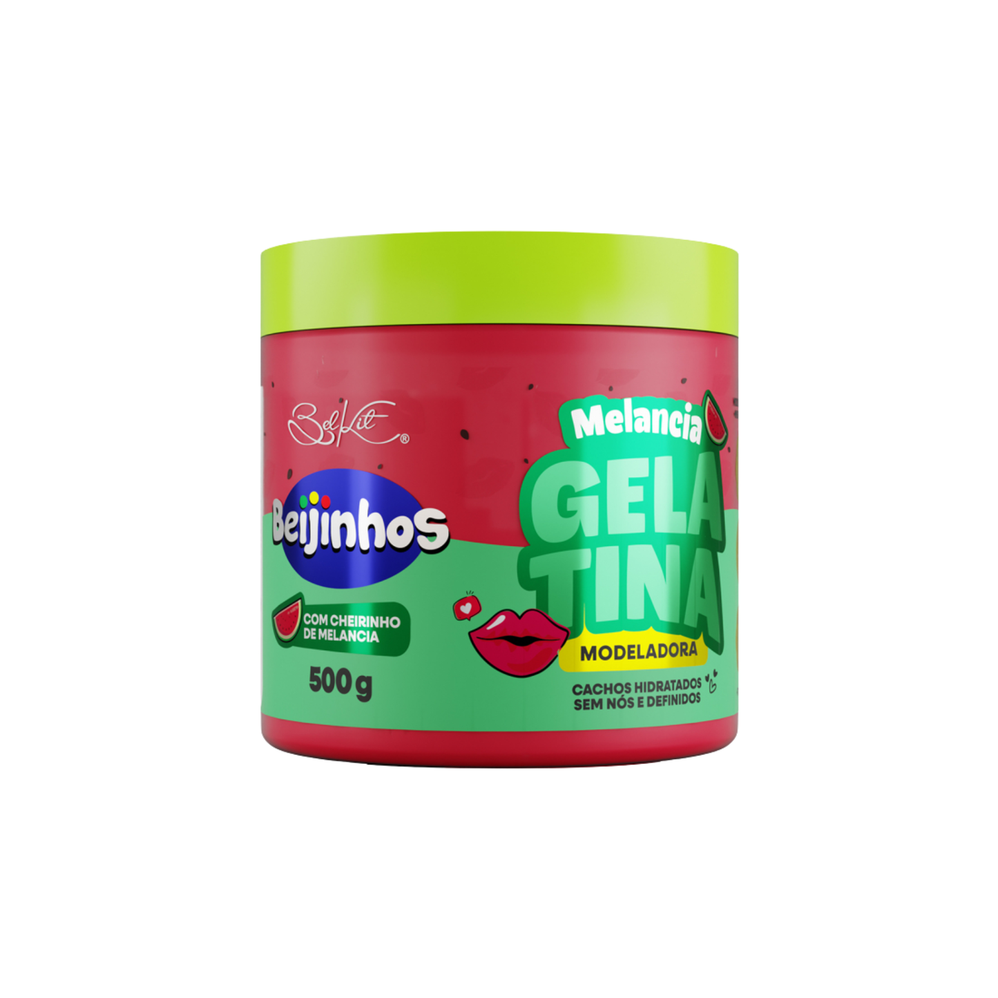 Gelatina Capilar Beijinhos Melancia 500g
