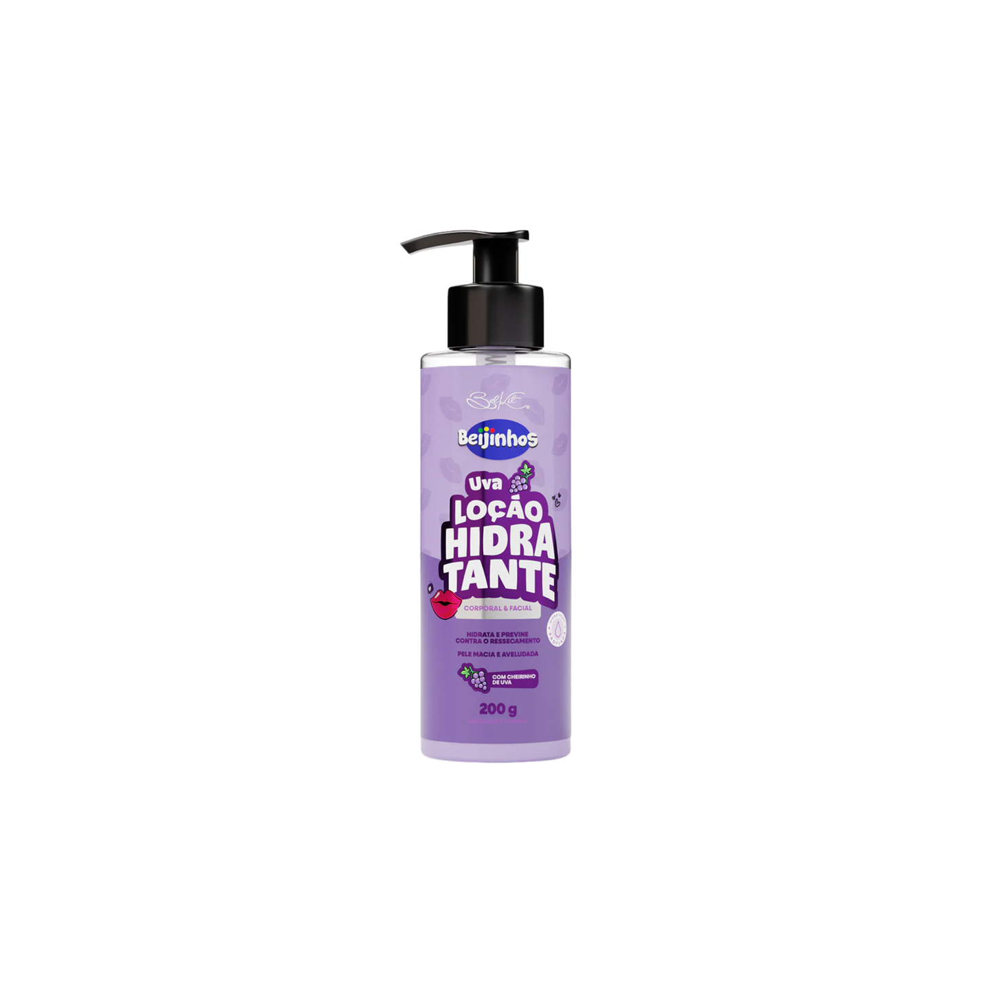 Loção Hidratante Beijinhos Uva 200g